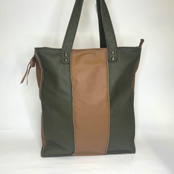 Mīkstā soma haki-brūna